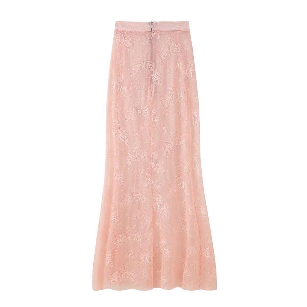 In Stock - Fashionable New High-End Lace Skirt Set: Two-Piece Women's European and American Style 2025