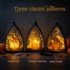 Halloween Decorations Pumpkin Ghost House Skull LED Candles Set 6 Pack Handheld Outdoor Props