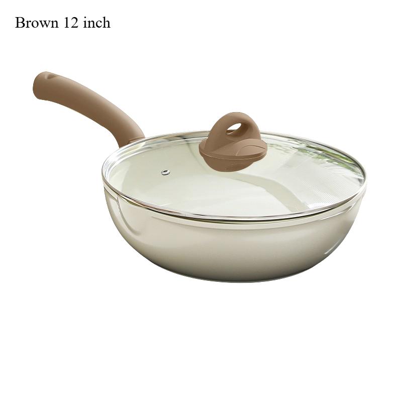 

DONNOR Ceramic Nonstick Frying Pan Skillet with Lid 3.6QT Induction Pan Nonstick Pots and Pans with Silicone Handle