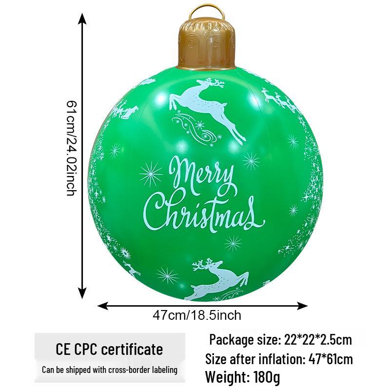Cross-Border Christmas Courtyard Decoration: PVC Lantern & Inflatable Christmas Ball Set