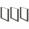 VidaXL U-Shaped Dining Table Legs 3 Pieces Anthracite 100 X (72-73) Cm Steel 4013214