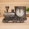 Plastic Table Clock Vintage Desktop Clock Desk Sculpture Train Alarm Clock  Office