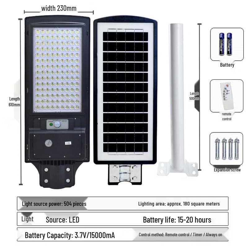 Hongchou Integrated Solar Motion Sensor LED Street Light