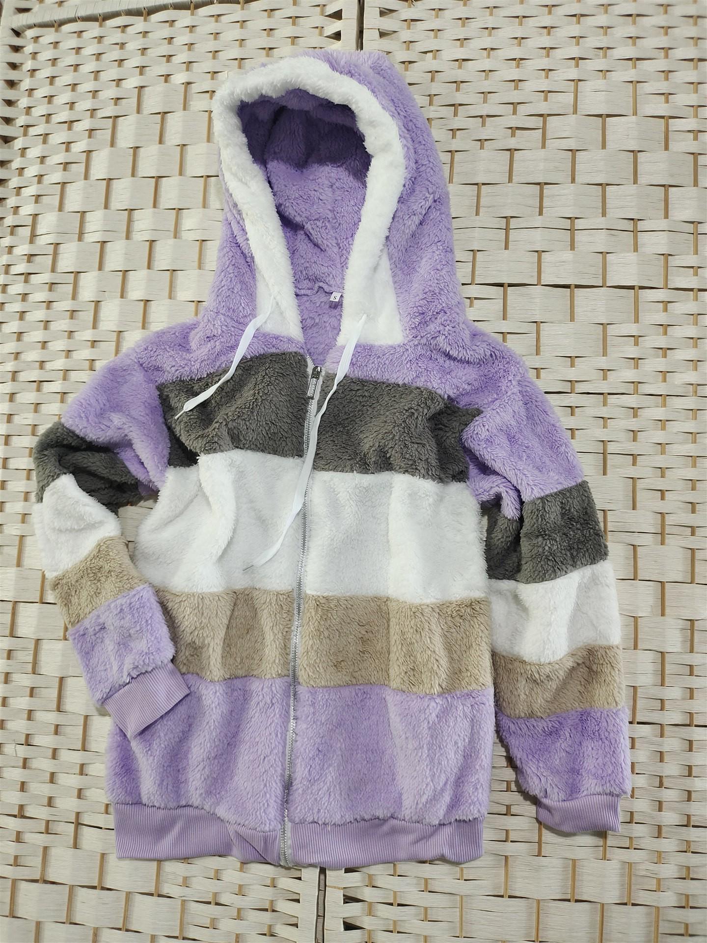 

Женская куртка с капюшоном из плюша разных цветов на осень и зиму 2021 года Extra Extra Large