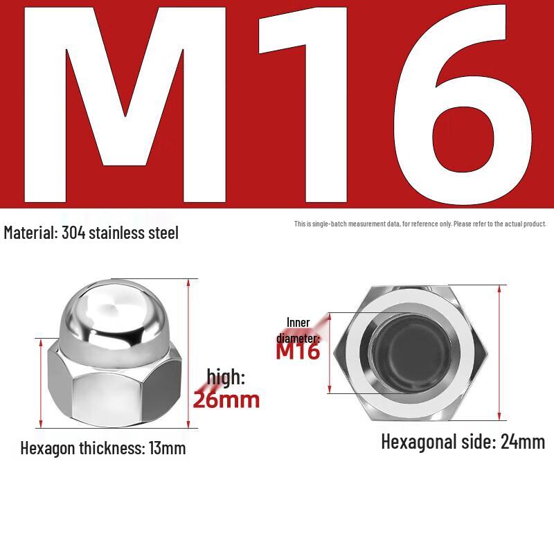 304 Stainless Steel Dome Head Decorative Nut Cap