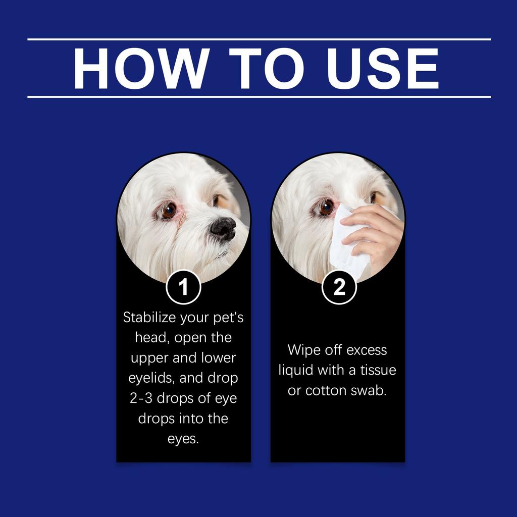 Pet Eye Drops, Cat And Dog Tear Stain Cleaning Drops, Reduce Secretion Blockage And Discomfort,30ml