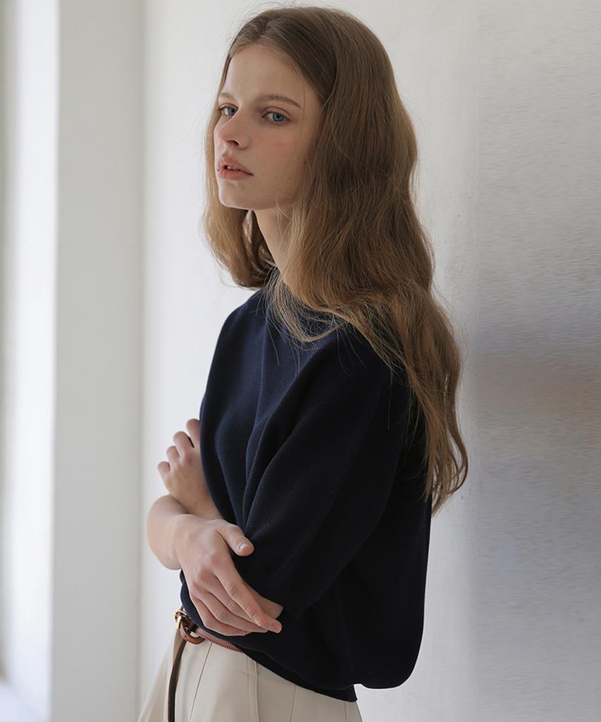 Beleunepeu Whole Garment Rolled Round Knit (4 Colors)