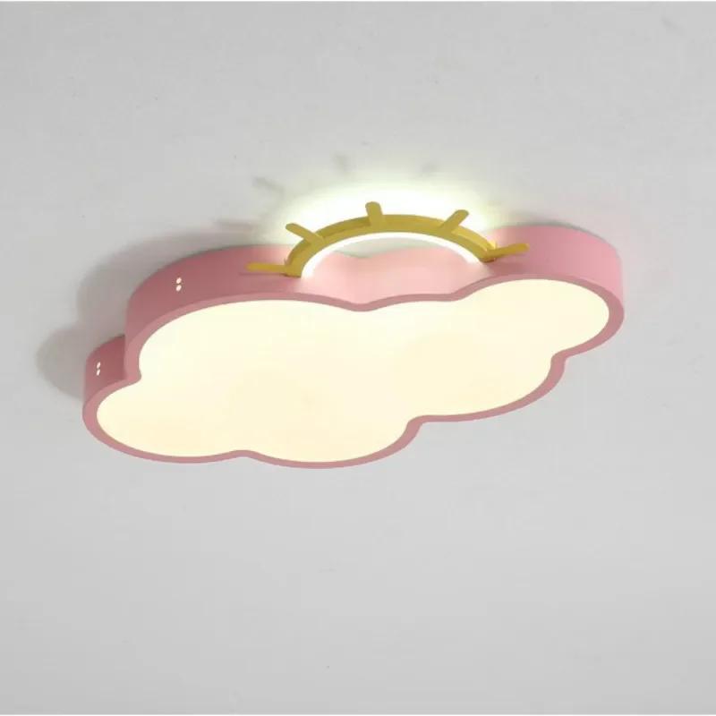 LED Cloud Ceiling Lights Iron Lampshade Luminaire Children Bedroom Light Fixtures Colorful Lighting Hanging Ceiling Lamp WF1020