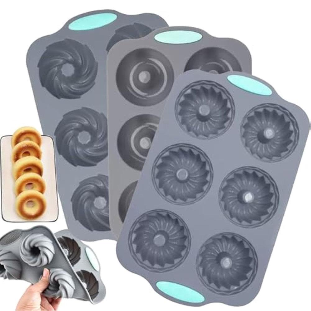 Silicone Donut Mold Baking Utensils Cake Chocolate Round Mold High Temperature Resistant Pudding Macaron Cake Mold Pastry Tools