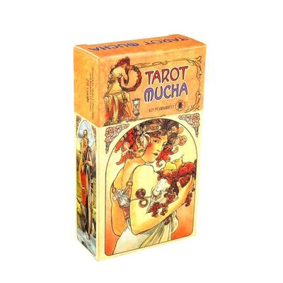 78 ks anglický tarot Mucha balíček tarotových karet Zábavná rodinná stolní hra Hraní herní karty Společenské hry