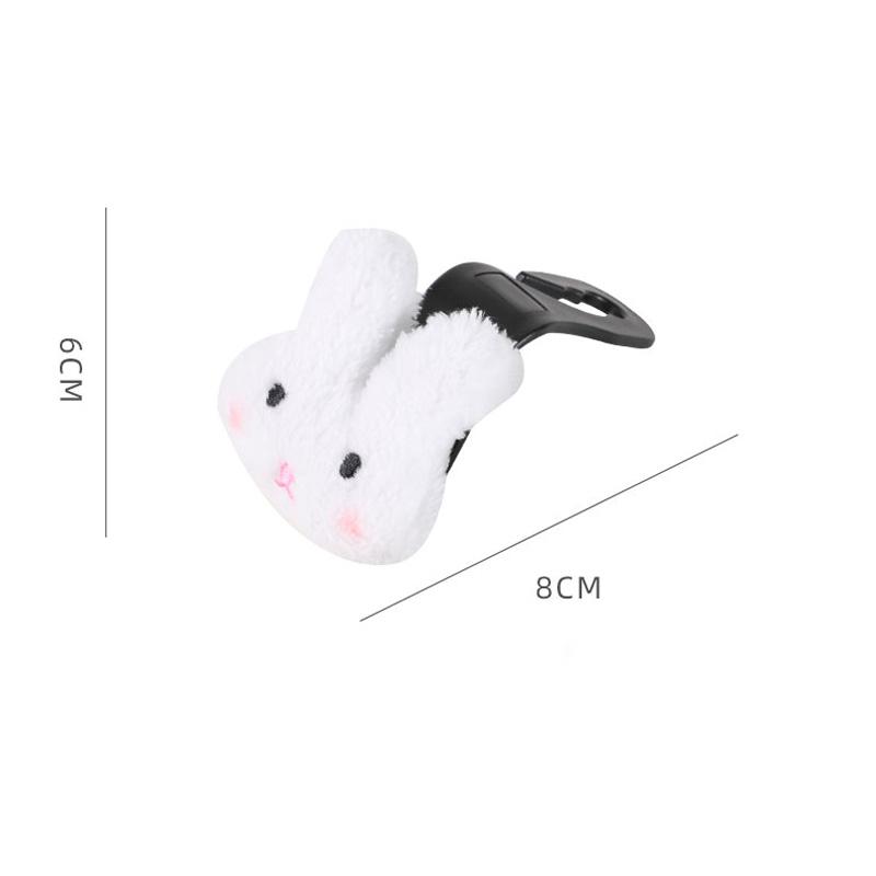 2PCS Cute Cartoon Bear Car Seat Back Hooks Storage Vehicle Headrest Organizer Hanger for Groceries Bag Handbag Car Decoration