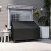 600D Oxford Cloth Furniture Cover, 2 Seater Sofa Protector for Garden Patio, Outdoor, Waterproof, Black, 140L x 84W x 56/94H cm