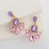 For Women Flower Baroque Accessories Crystal Stud Earrings Drop Earrings Dangle  Earrings Jewelry