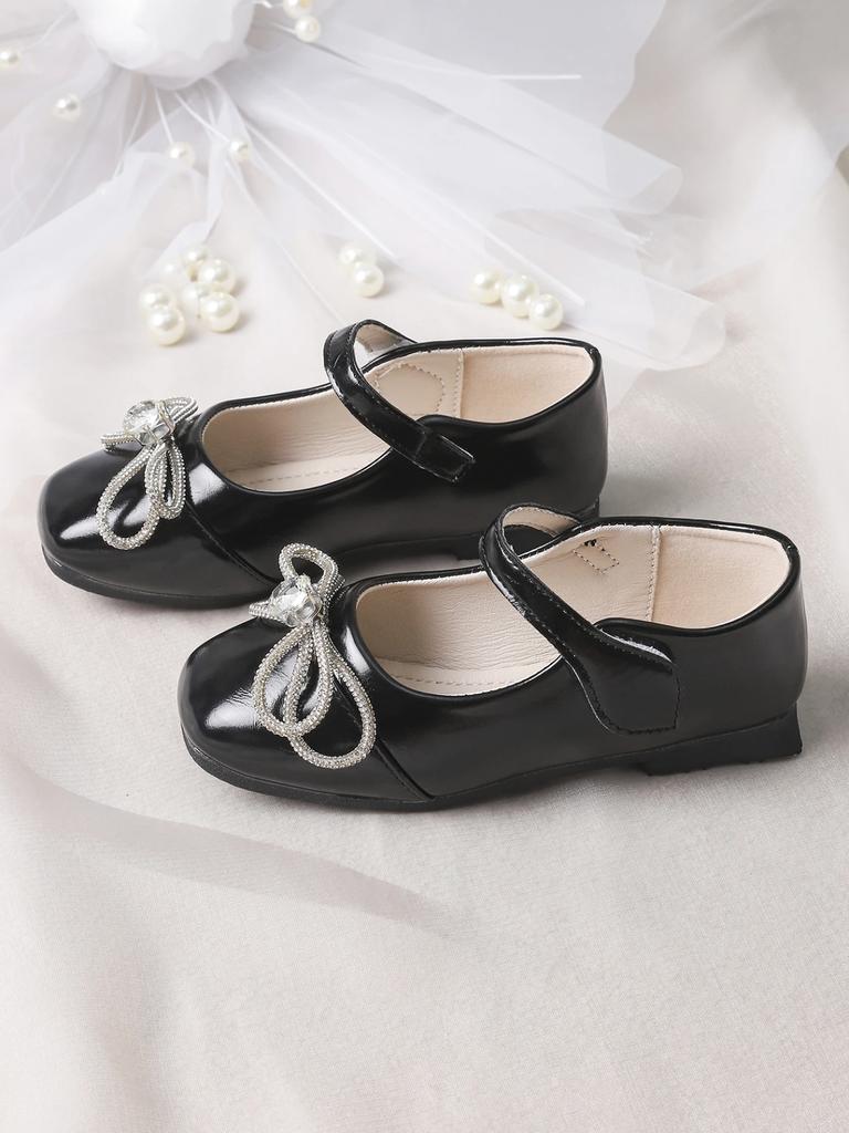 2025 Children Princess Leather Shoes for Girls Spring New Fashion Soft Comfortable Elegant Chic Bowtie Party Wedding Dress Shoes