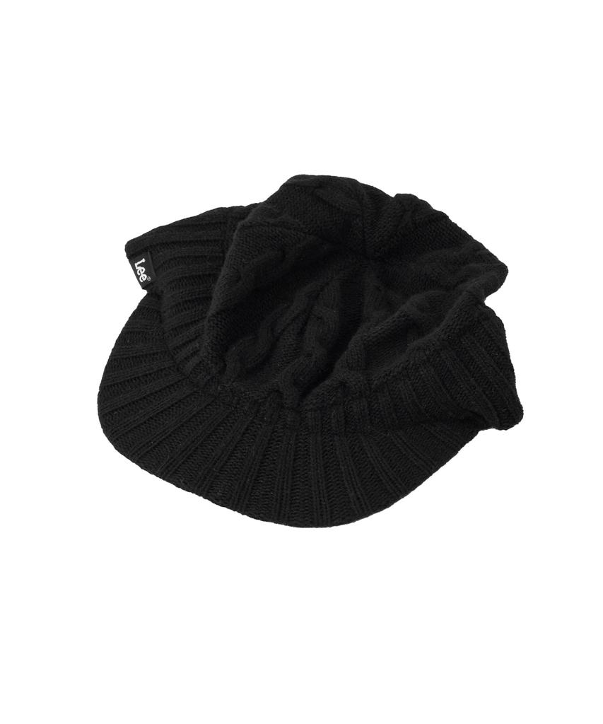LEE Cable Brim Beanie Black