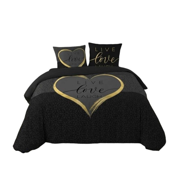 Parure de lit 240 x 260 cm Live and love