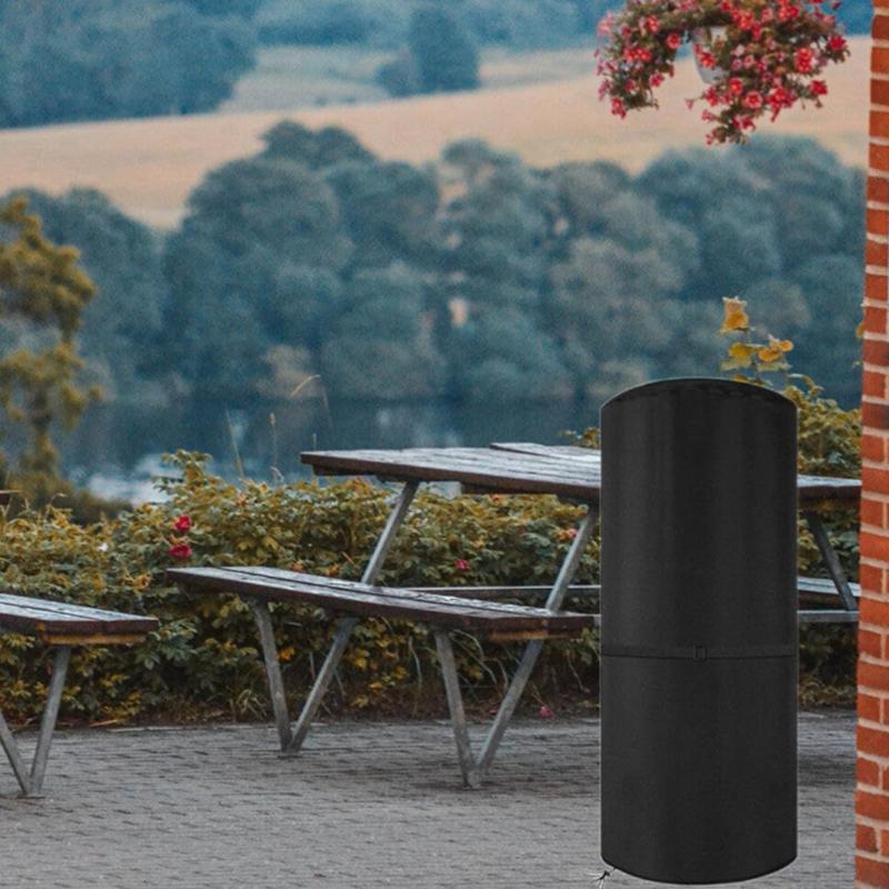 210D Patio Heater Cover Waterproof Universal Garden Gas Heater Cover Protector Storage Bag Outdoor Sun-proof Heater Dust Cover