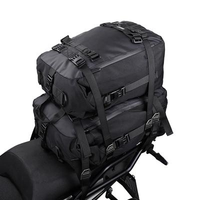 Bolsa de motocicleta de gran capacidad, paquete de equipaje impermeable, sillín de motocicleta multifunción, bolsas de equipaje para maletero
