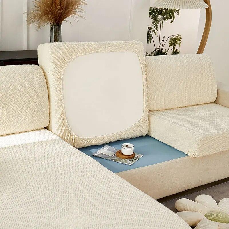 Thick Jacquard Sofa Seat Cushion Cover Funiture Protector Stretch Couch Covers for Sofas Anti-dust Removable Slipcover Pets Kids