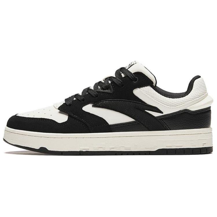 New Anta Anti Slip Wear Resistant Skateboard Shoes Men's Black White 112418051-2