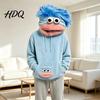 Soft Lounge Clothes Big Mouth Creature Flannel Hoodie Unisex Oversized Fleece Hooded Hoodies Sweatshirt Plush Pullover Top for Halloween Party Daily