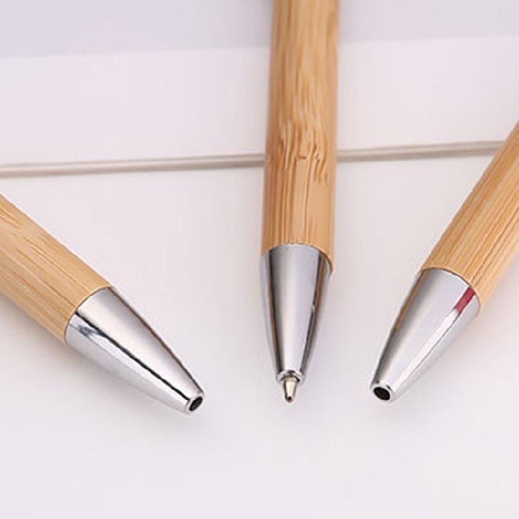 10x/Set 0.5mm Writing Pen Retractable Ballpoint Pen Bamboo Pen Journaling Pen