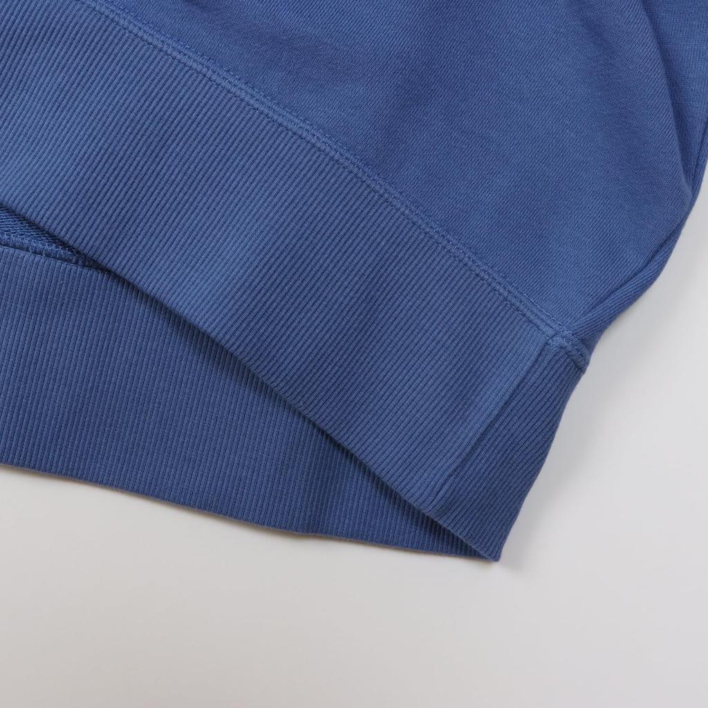 Champion Short Sleeve Crew Neck Windsor with Fleece Lining and Logo Embroidery Men's Sweatshirt, Basic, Blue, C3-Z020, One-Point
