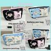 Hello Kittycinnamoroll Oxford Material Drawstring Pen Bag With Large Capacity For School Supplies