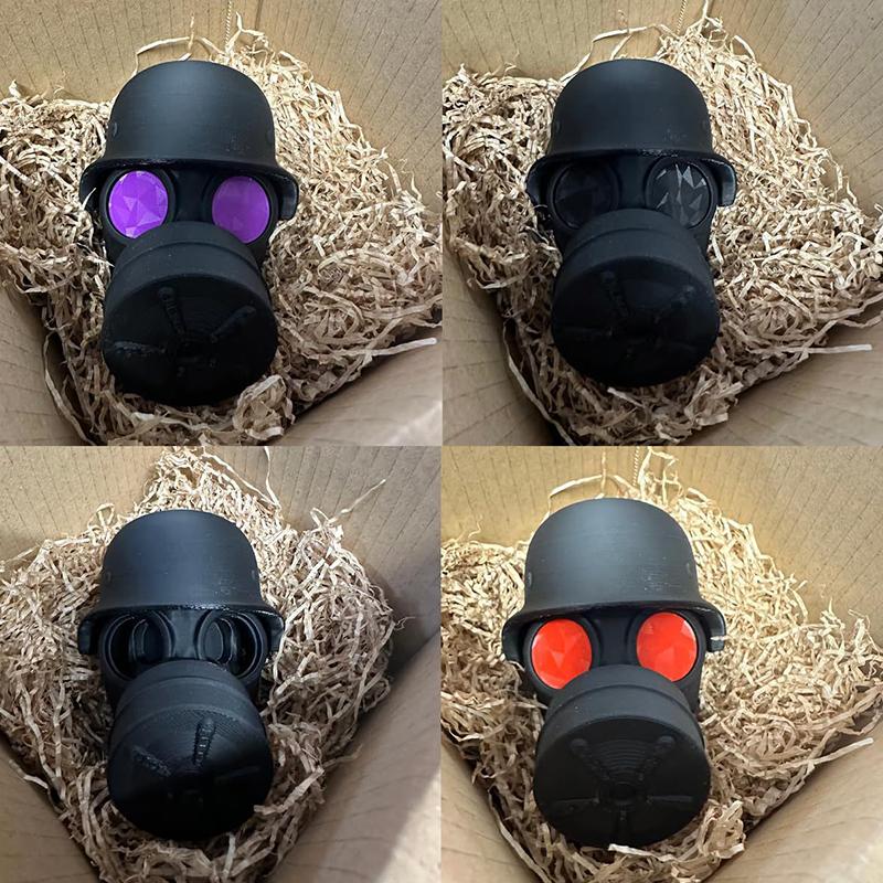 Trailer Hook Cover With Steel Helmet And Gas Mask 3d Printed Trailer Hook Ball Cover Can Prevent Rusting Of The Receiving Tube
