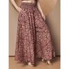Bordeauxrot Bedruckte Damen Palazzo-Hose im entspannten Schnitt, Designer Bollywood Party-Mode