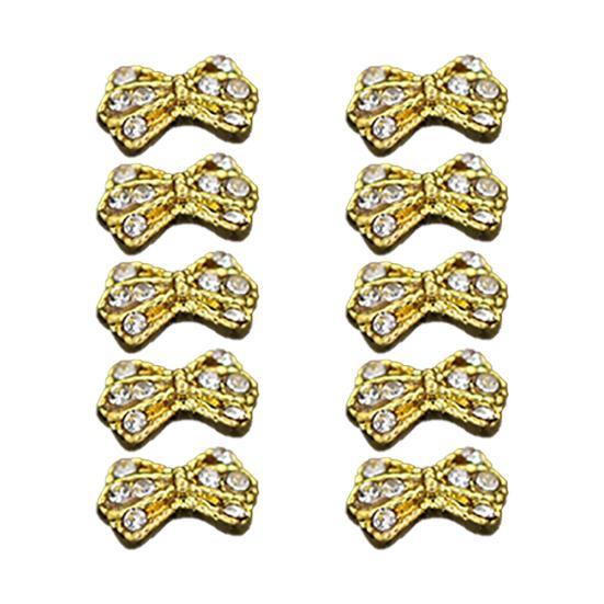 10Pcs 3D Alloy Manicure Glitters Rhinestone DIY Decorations Nail Art Tips Stickers