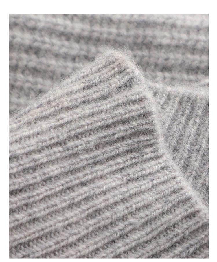 Men's Plus Size Crew Neck Wool Sweater - Autumn/Winter, Fine Stripe Raglan Sleeve, Loose Fit