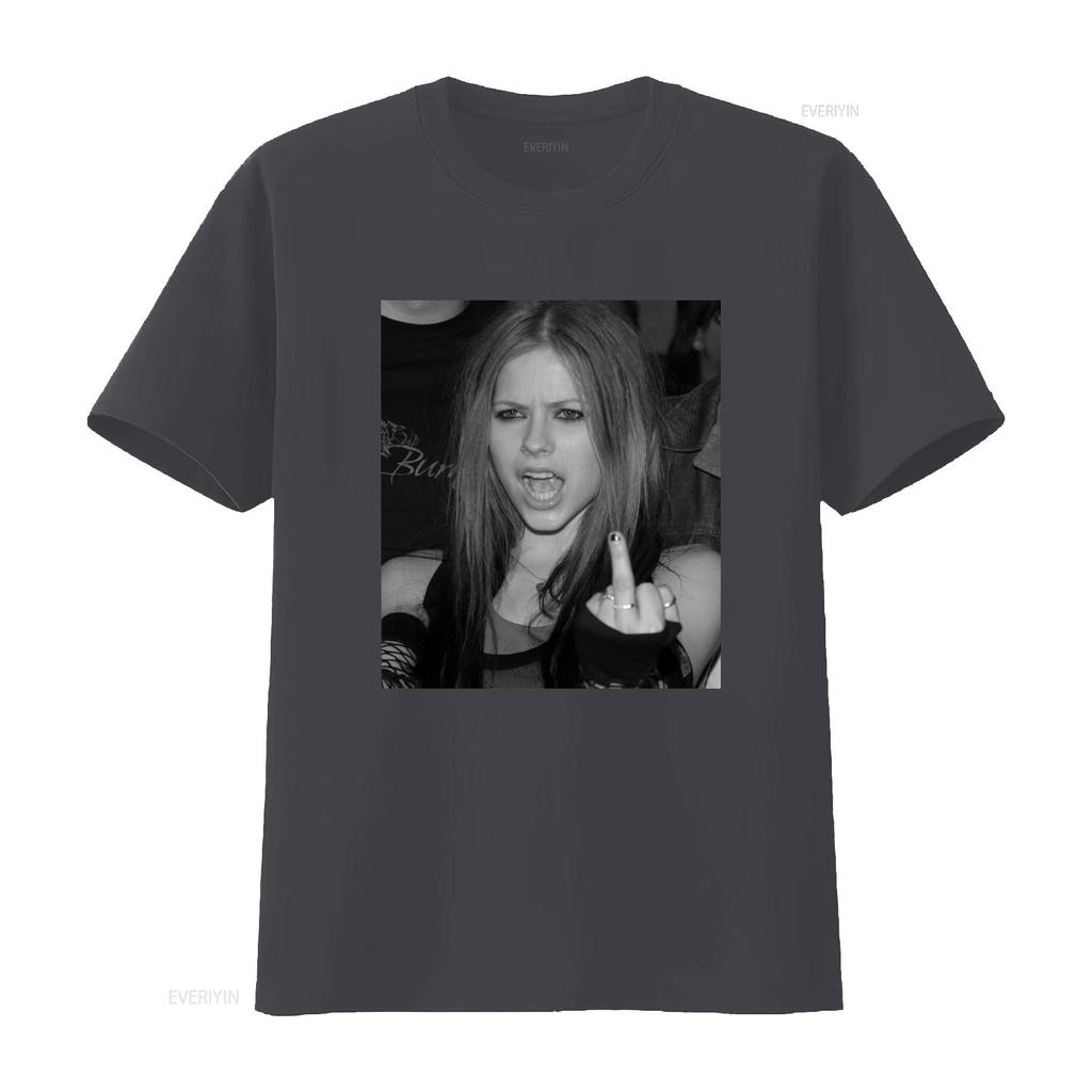 Avril Lavigne Complicated Rock Style T Shirt For Women Girls Vintage Washed Comfortable Versatile Stretched Soft Fashion