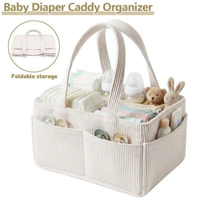 With Handle Diaper Storage Basket Foldable Nursery Caddies Container Newborn
