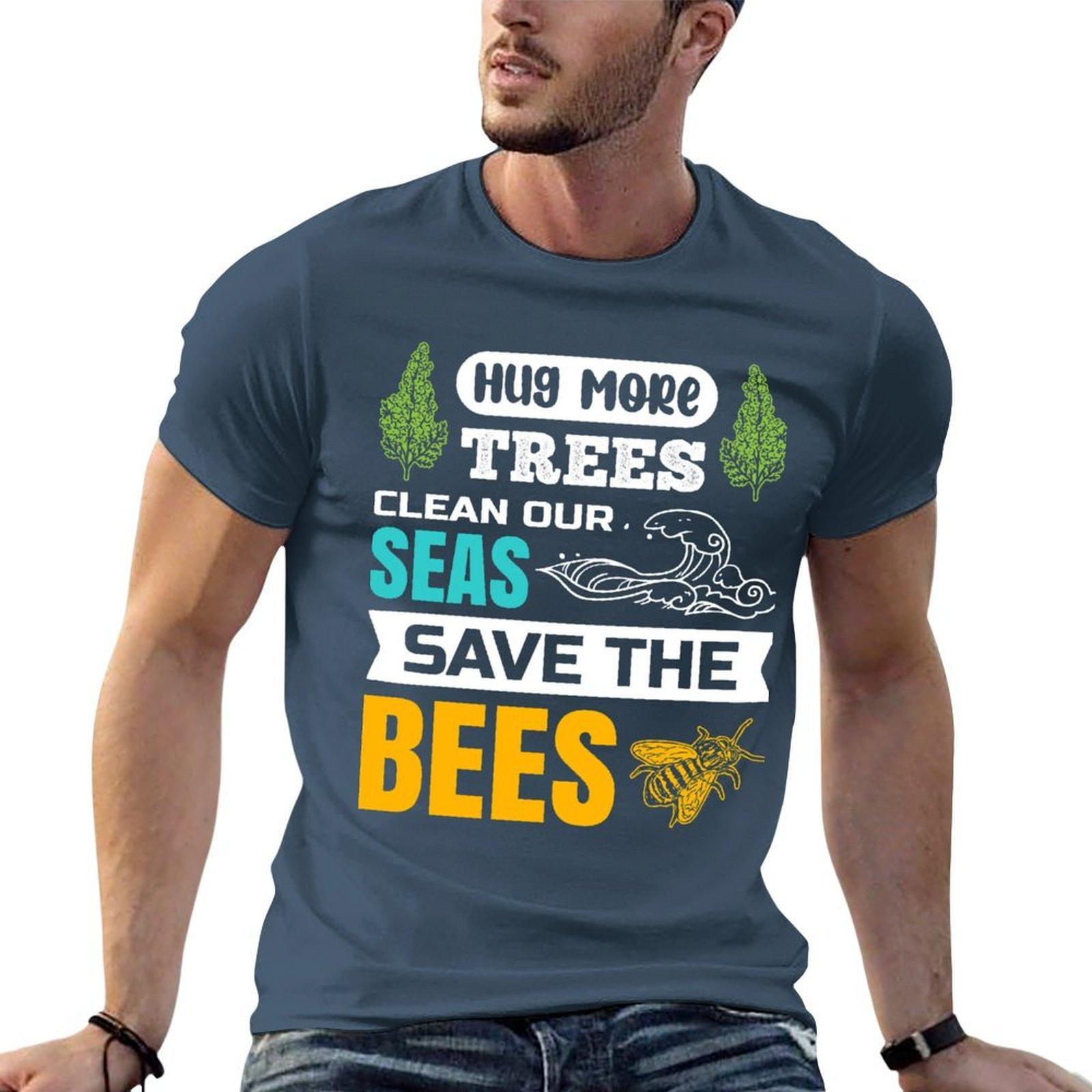 Save trees & bees - Unisex Cotton Tee T-Shirt t shirts for Unisex cotton soft g Unisex t shirts for Unisex T-Shirt S