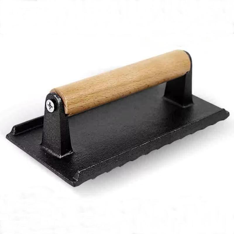 Bacon Cast Iron Meat Press Board Press Grill Bbq Cooking Weight Barbeque Kitchen