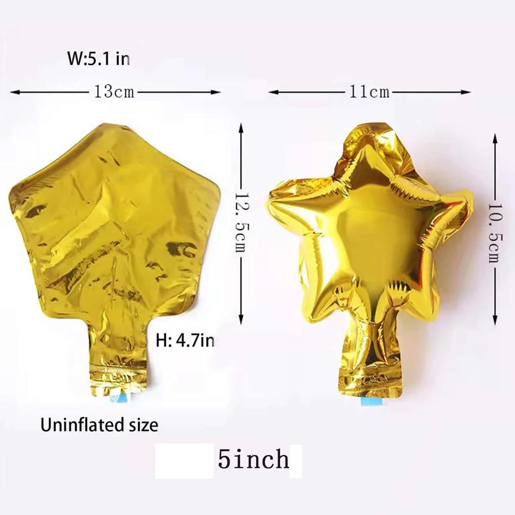 16Pcs Five Point Star Version Aluminum Film Balloon Star Balloon Birthday Decoration Wedding Decoration