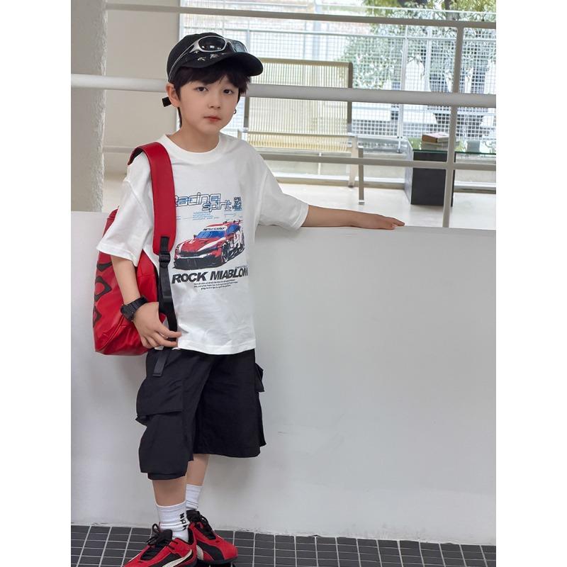 Kids Korean Style Cargo Shorts Quick Dry Loose Fit Durable