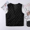 Fattened and Enlarged Size Medium and Old Women's Vest New Outer Wear Rhombus Vest Down Cotton Vest Loose Warm Jacket