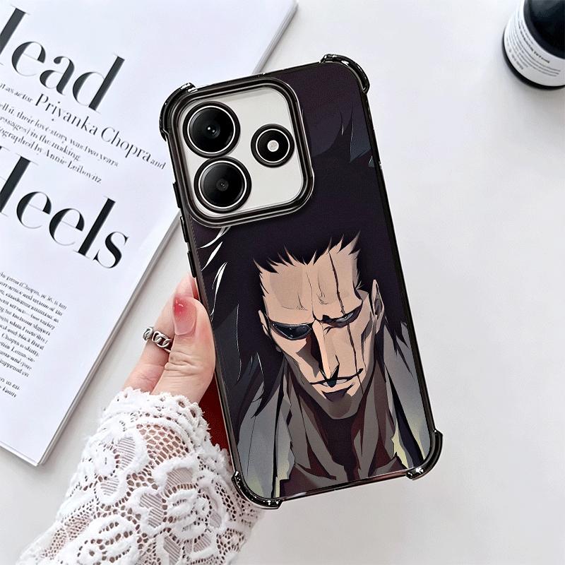 Bleach Zaraki Kenpachi Plating Phone Case For Xiaomi Redmi Note 14 15 Pro Plus 13 12 11 11S 11T 10 9S 9 5G Anti-Fall Airabag Cov