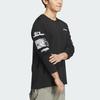 Adidas Aeroready Tee Letter Print Long Sleeve Outdoor Sports Vintage T-Shirt Men Tops Black IS9510