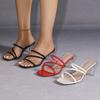2026 Summer Women's Open Toe Heel Sandals Fashion Ladies Brand Shoes Square Heels 6cm Black Red White Plus Size 42