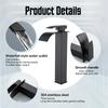 Black Home Waterfall Faucet Copper Core Hot Cold Wash Basin Faucet Bathroom Toilet Above Counter Basin Hot Cold Water Mixer Tap