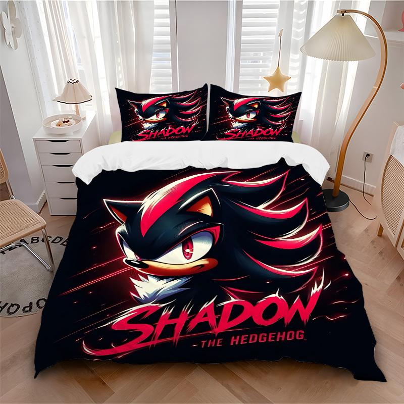 

3pcs bedding set Shadow Sonic Includes 1 Comforter + 2 Pillowcases, Without Pillow Inserts, Soft Comfortable,a0910255 135x200cm