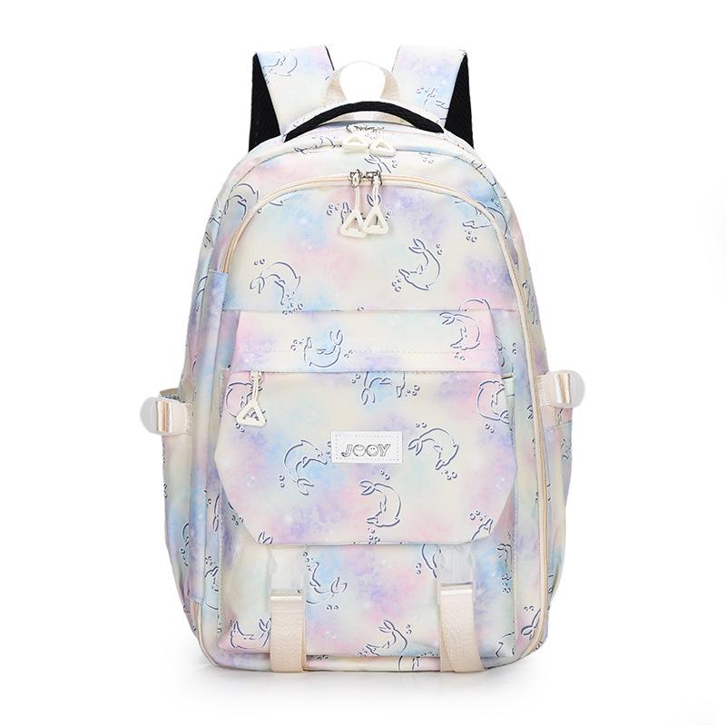 Print Student Schoolbag Print Women's Lightweight Large Capacity Shoulder Bag Junior Senior High School Student Backpack
