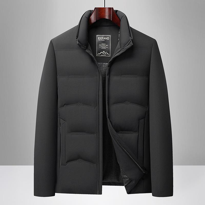 

Men s Thickened Cotton Stand Collar Jacket - 2025 Winter Casual Outerwear for Middle-Aged & Elderly Size (175) чорний
