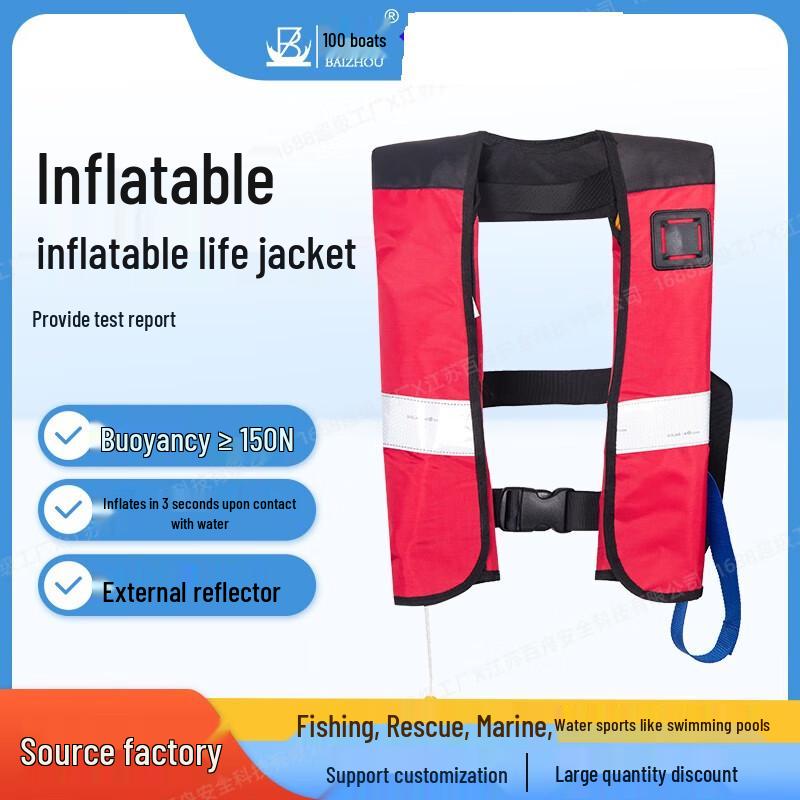BAIZHOU Adult Inflatable Life Vest One Size Fits All