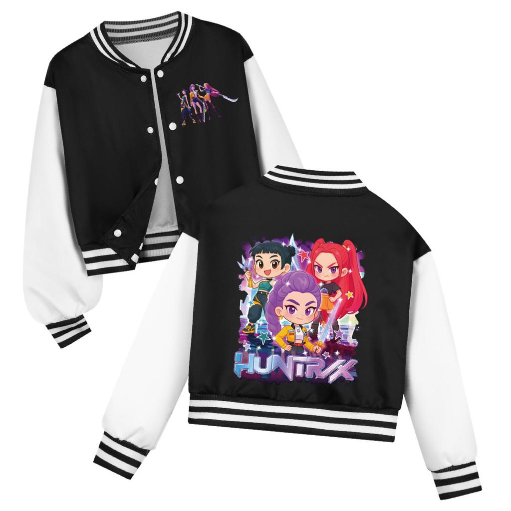 Kinder Mädchen Anime Cartoon POP Sängerin Super Star Rumi Zoey Mira Bedruckte Lässige Langarm Baseballjacke Mantel