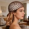 Reversible Bonnet Satined Bonnet Hat Hair Wrap Reversible Mesh Skull Hat For Long Curly Braided Hair Sleep Headpiece