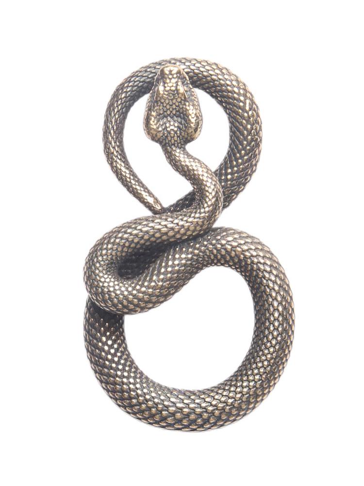 Vintage Copper Snake Ornament Decorations Tea Pet Antique Animal Boa Figurines Miniatures Home Decor Accessories for Living Room